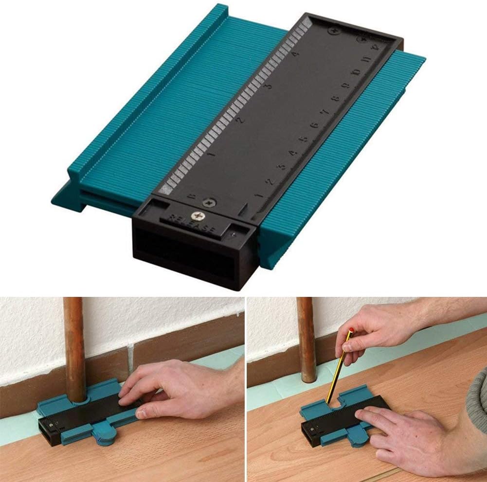 Plastic Profile Contour Gauge Duplicator Standard Wood Marking Tool Tiling Laminate Tiles General Tools, 0-120mm Profile Measuring Gauge (As shown)