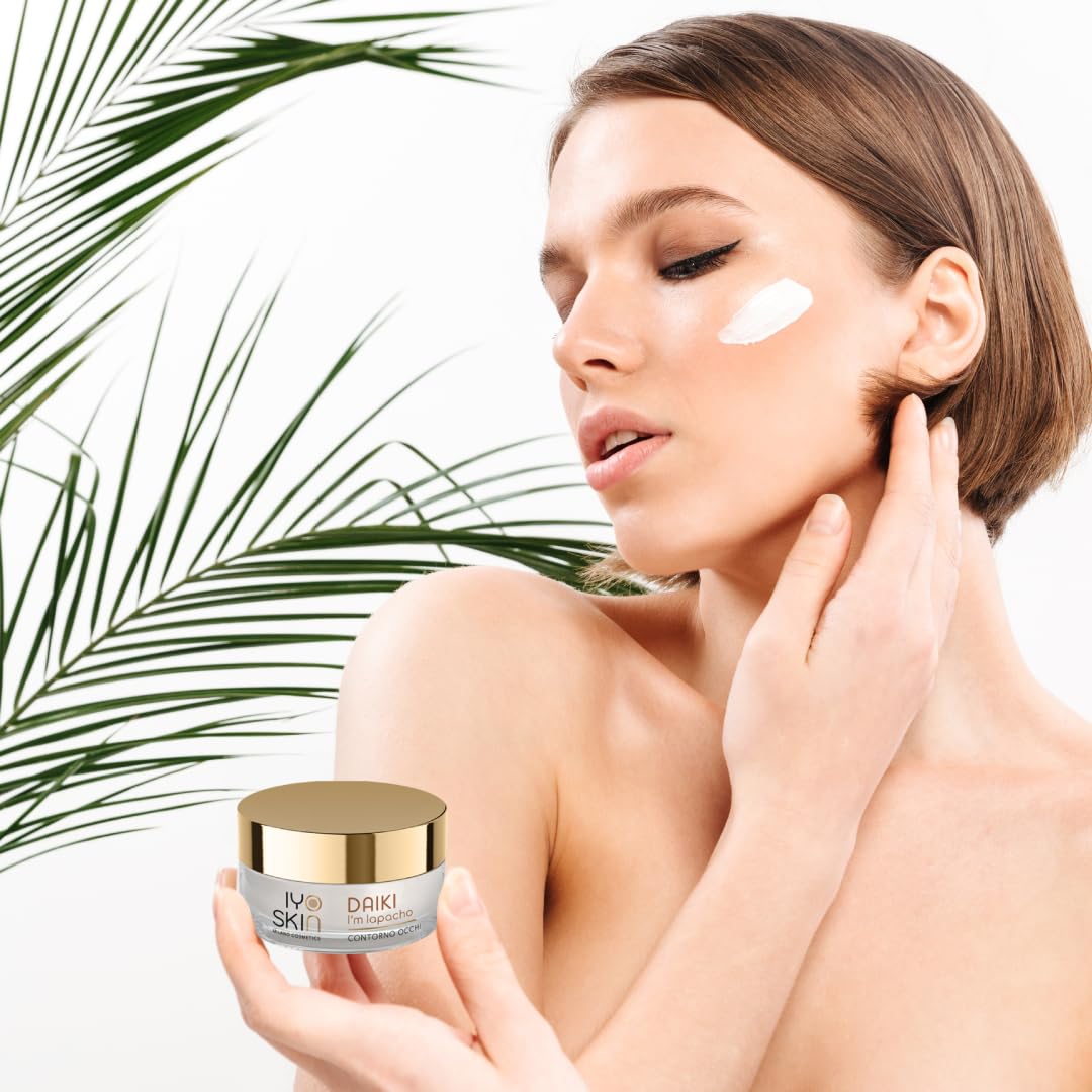 Iyoskin Daiki Contorno Occhi Anti-Affaticamento, Crema Occhi Cosmeceutica, Contorno Occhi Antirughe con Acido Ialuronico Idrata e Riduce Occhiaie 15ml