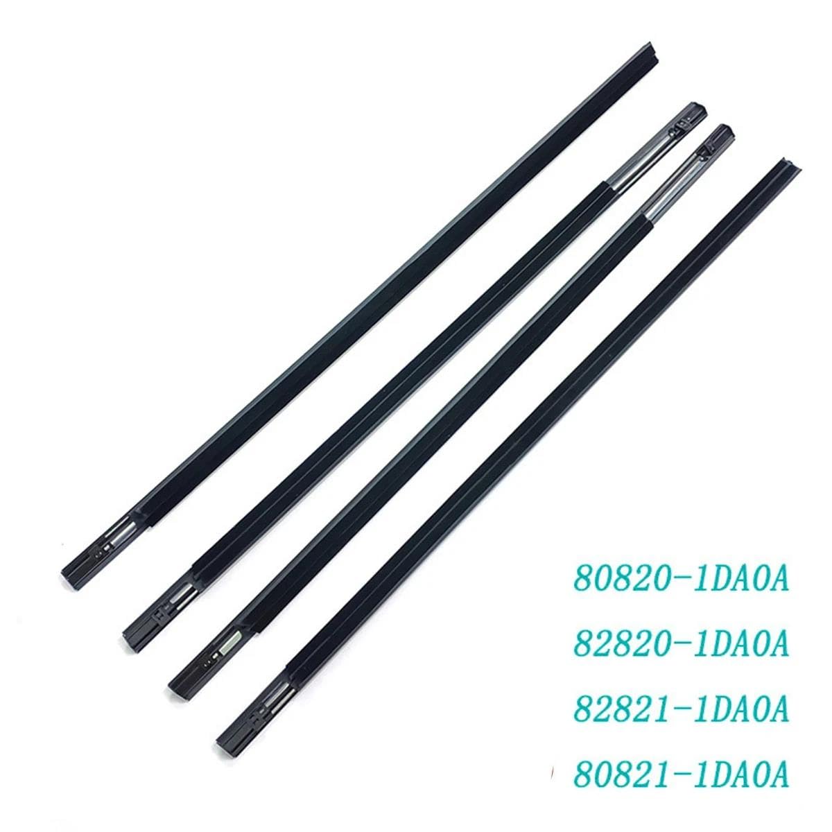 Striscia Protettiva per Portiere Auto, 4 Pezzi, Guarnizione in Gomma per finestrini Esterni Auto per X-Trail T31 2008-2013, Protezione per la Guarnizione della portiera dell'auto