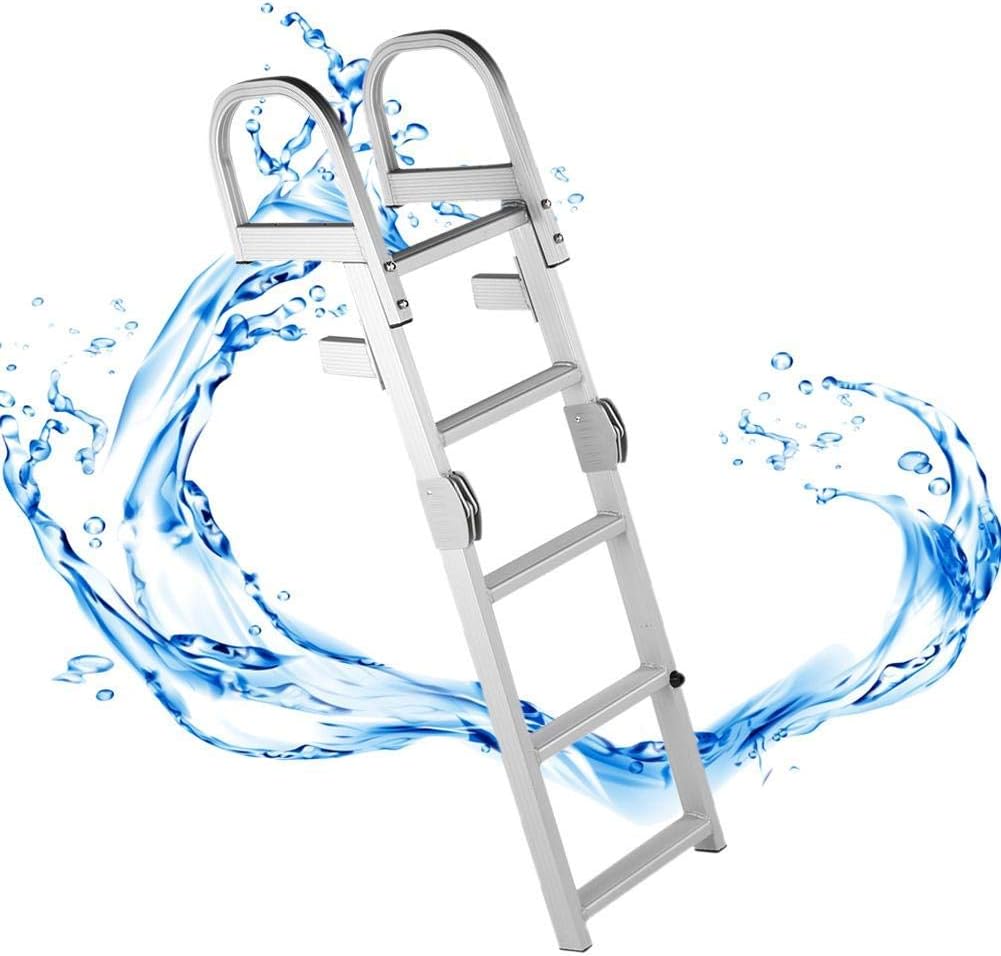 Pool Ladders Marine 5 Step Folding Ladder Aluminum Pontoon