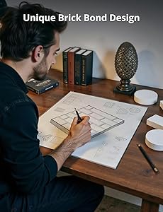 Acoustic Wall Panels, Brick Pattern Peel and Stick Sound Absorbing Panel for Ceiling, Door, Pared, 12 Pack 12"x12"x0.4", Beige Decorative Self Adhesive Wall Tiles for Recording Studio, Room