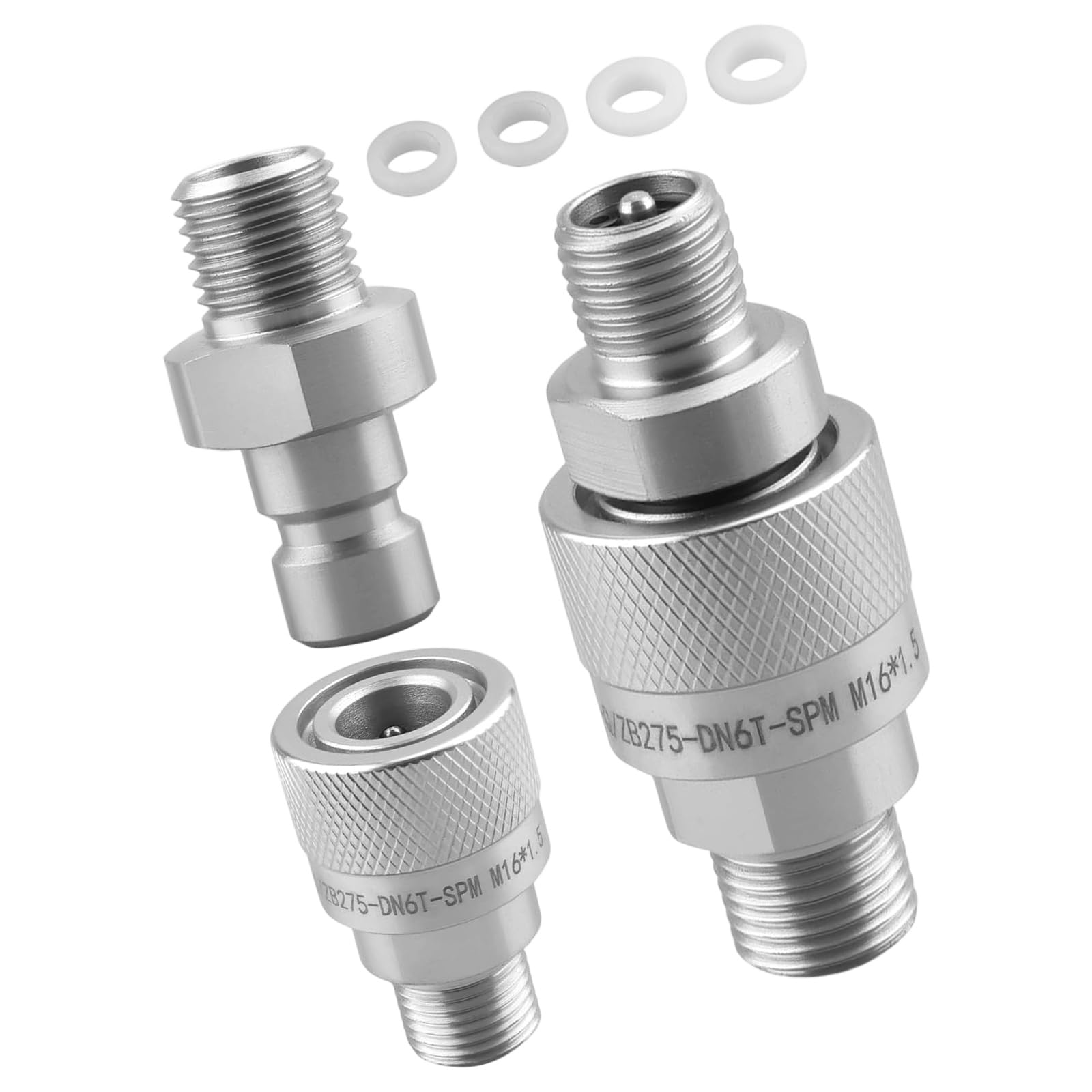 Tsophreniq Women's Multicolor Pressures Hydraulic Quickly Connects Fitting Stainless Steel Coupler For Construction Equipment Quickly Connects Fitting