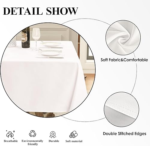 Miniatura 4 de Aocoz Paquete de 10 manteles cuadrados de 52 x 52 pulgadas, resistentes a las manchas, lavables, de poliéster, para vacaciones, fiestas de bufé y