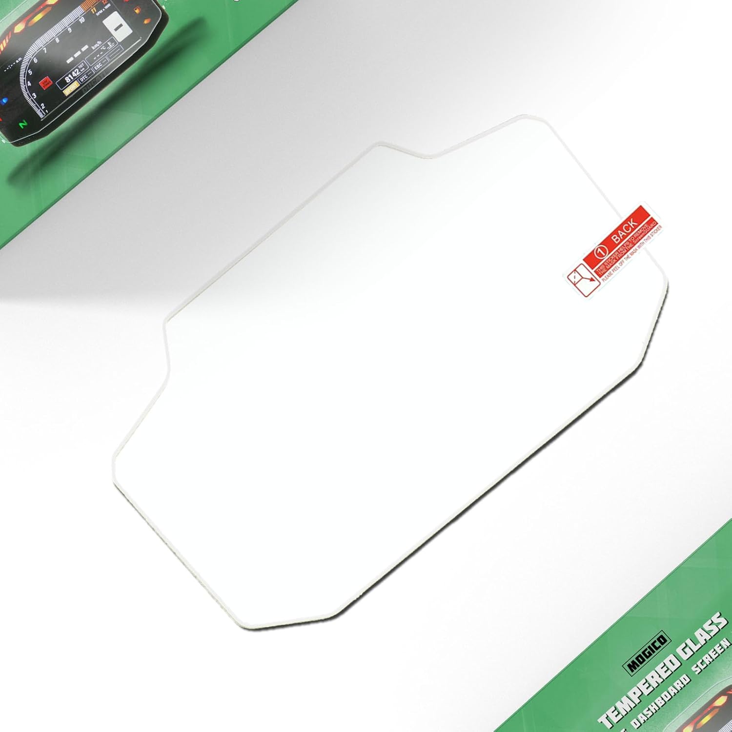 Ultra Clear Tempered Glass Motorcycle Dashboard Screen Protector Kit for Kawasaki Ninja 650 2020+ / 1000SX 2020-2024 / 1100SX 2025+ | Ninja 500, 7 Hybrid & e-1 2024+