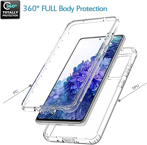 Miniatura 3 de Tothedu Funda de teléfono para Galaxy S20 FE 5G, Samsung S20 FE SM-G781U con protector de pantalla de vidrio templado, funda protectora transparente