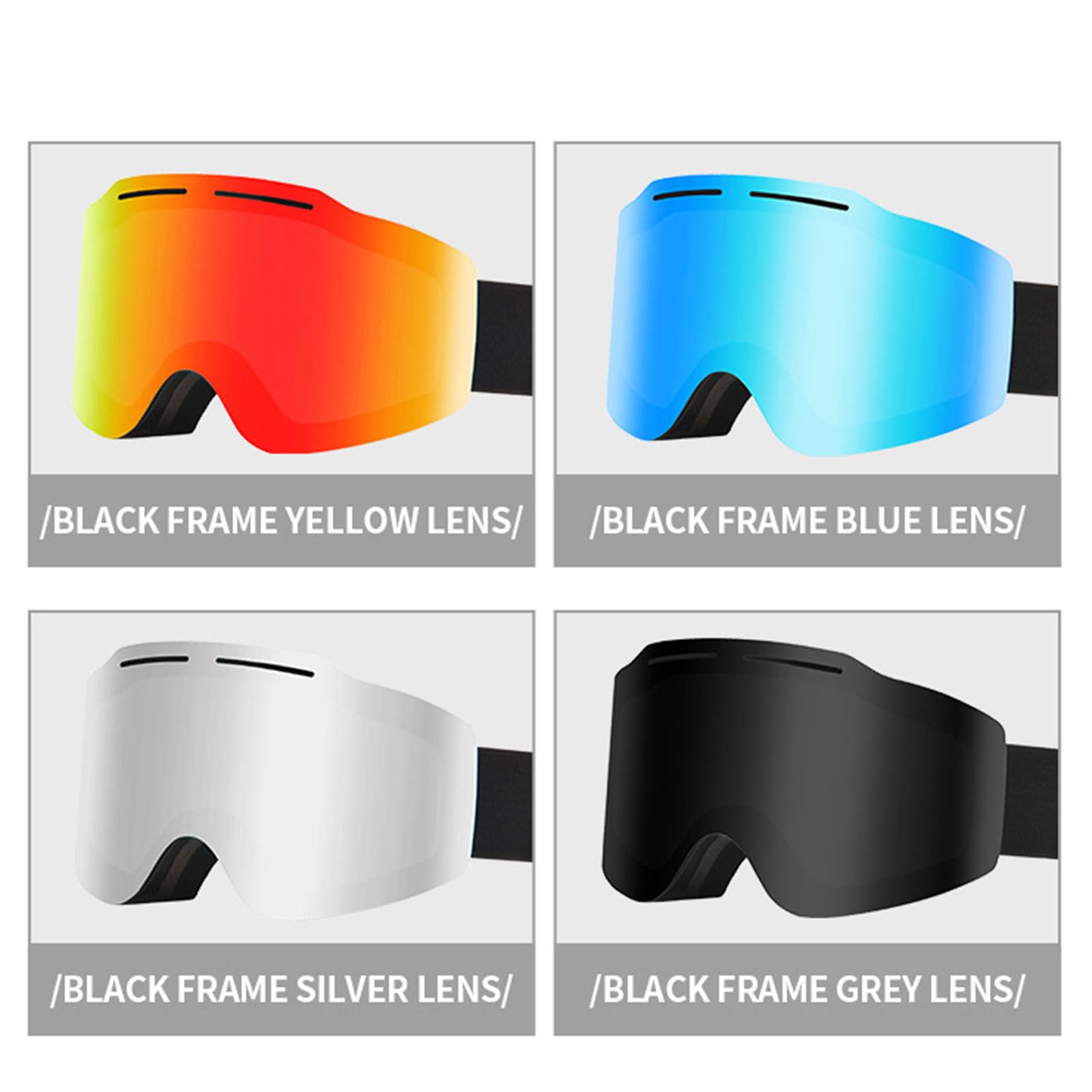 Lunettes lunettes de Snowboard Double couches de Snowboard neige antibuée de Ski pour le Sport de plein air Double couches Ski