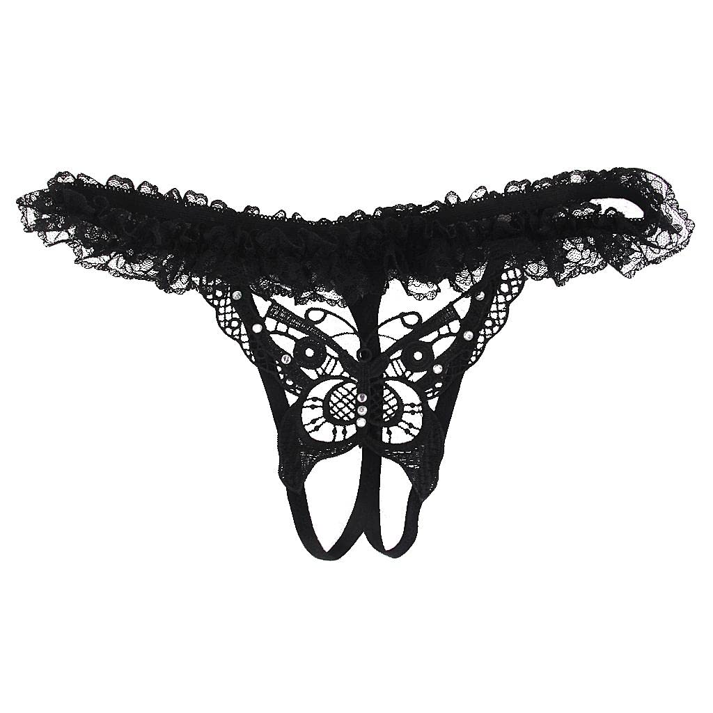 Womens Lace butterfly Underwear Lingerie G-string Thongs Panties| Womens Clothing |Sleep |1 X Women G-String-image-3