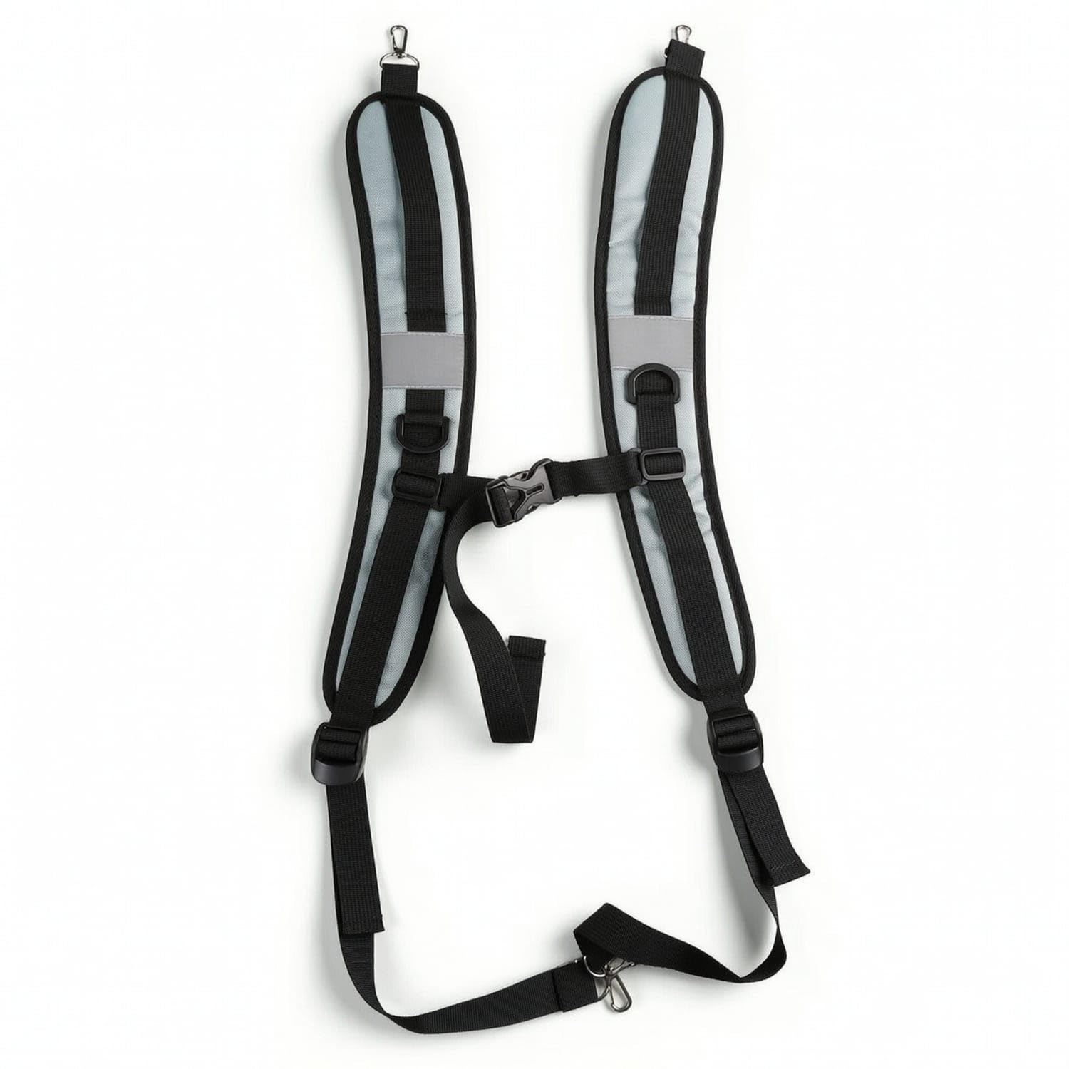 Ergonomic S-Shaped Shoulder Strap Breathable Double Shoulder Strap Reflective Comfortable for Hikers, Commuters, Backpacking, Hiking, Travel, Gray, Alloy Hook-image-40