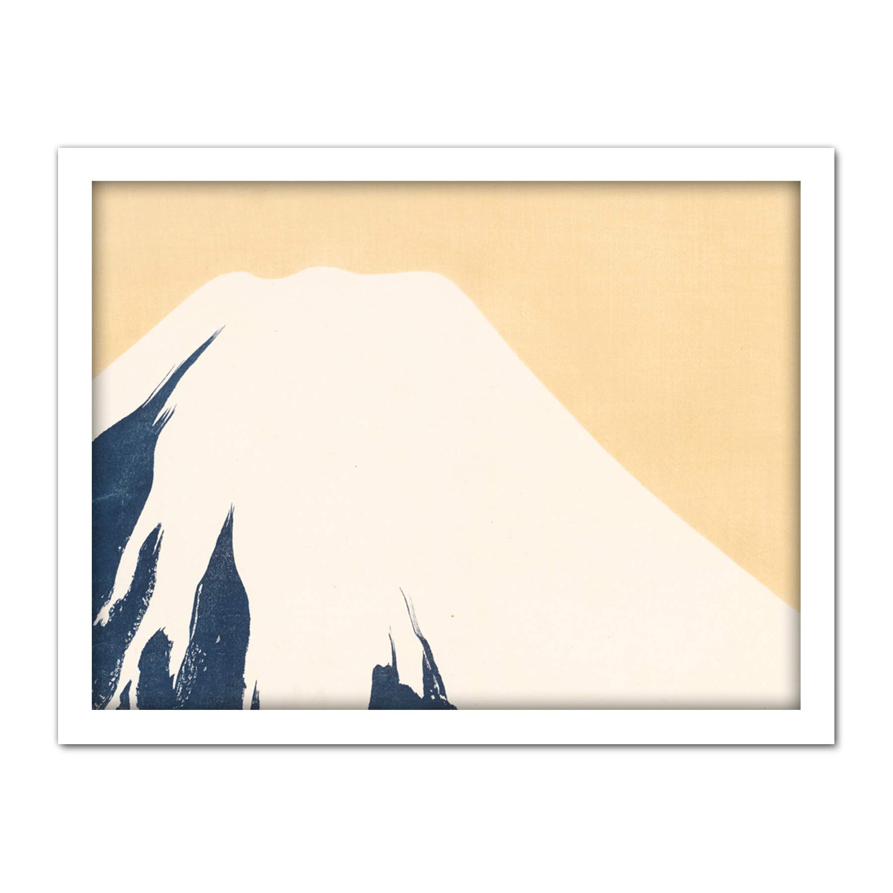 Artery8 Kamisaka Sekka Mount Fuji Japanese Painting Artwork Framed Wall Art Print 18X24 Inch