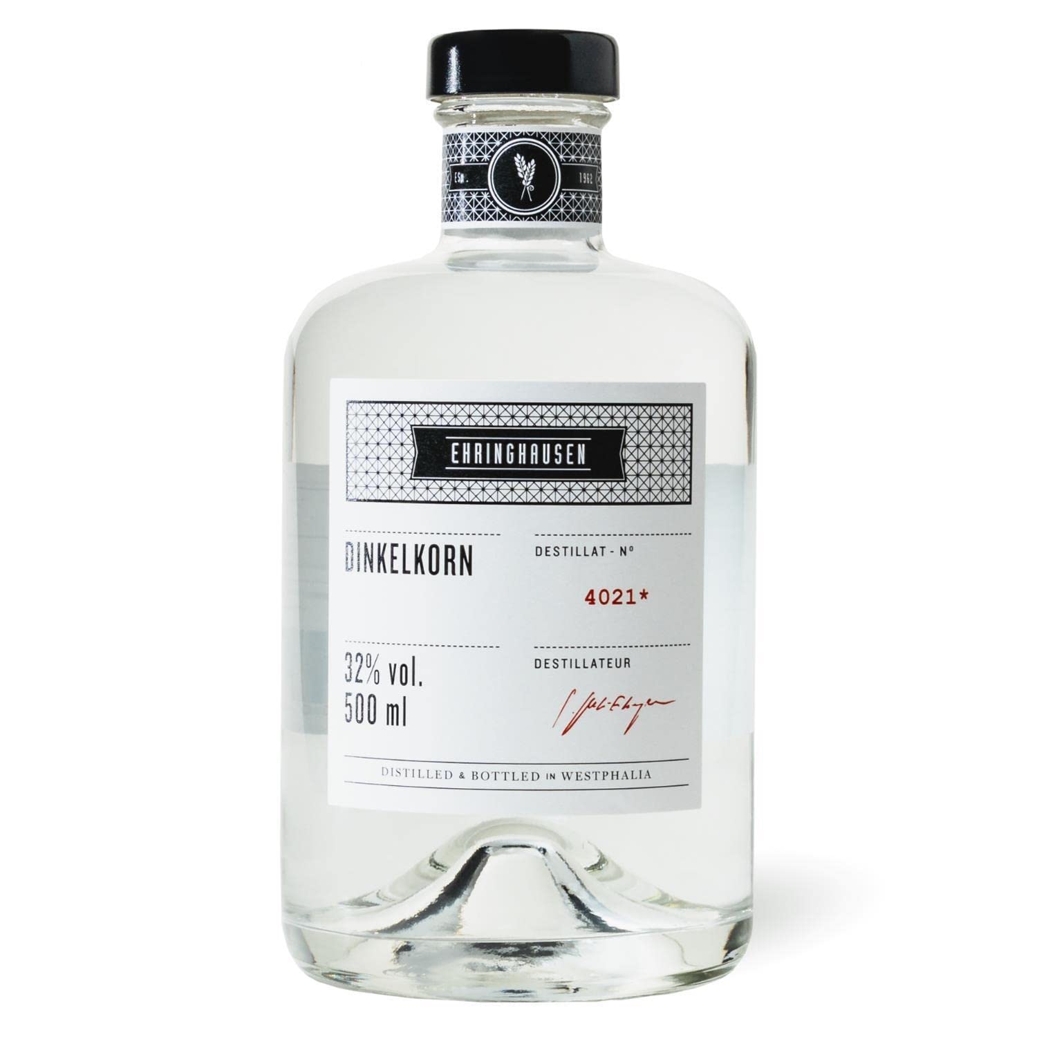 Brennerei Ehringhausen - Dinkelkorn - 0,5L - 32% - DE-ÖKO-005