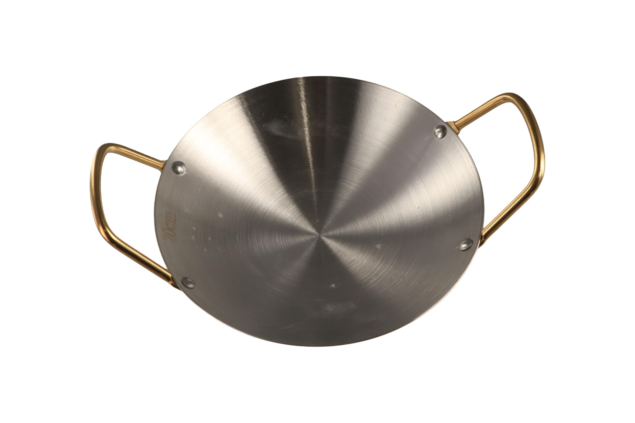 Stainless Steel Wok Household Korean Round Bottom Saucepan Traditional Frying Pan Multi- Cooking Wok Iron Soup Pot for Chinese Style Stir-Fry