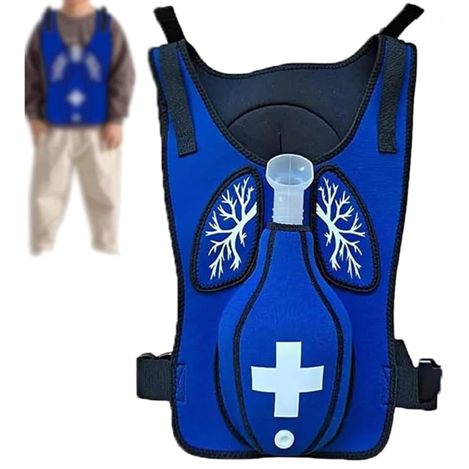 Gilet Per Addestramento Alla Manovra Heimlich Anti-Soffocamento, Dispositivo Anti-Soffocamento Per Gestione Delle Vie Aeree Con Schienale Regolabile Materiale Per Formazione Primo Soccorso A