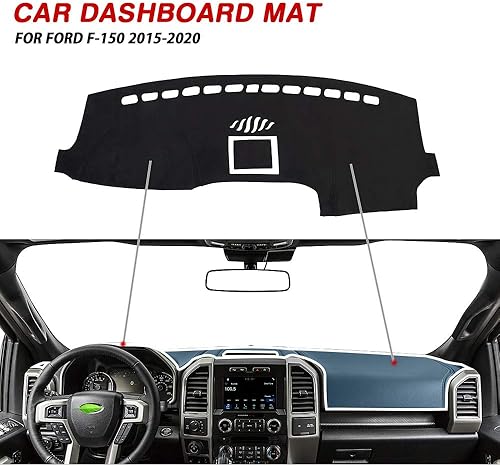 Miniatura 3 de Cartist Alfombrilla de cubierta de salpicadero para Ford F-150 F150 F150 2015-2018 2018 2019 2020 Accesorios Cubierta de salpicadero de franela