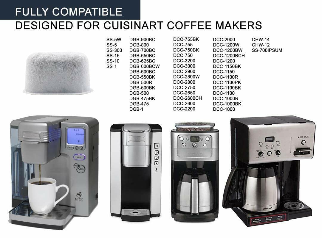 12-Pack of Br-aun Compatible Replacement Charcoal Water Filters for Coffee Makers - for Br-aun Capsule Coffee Machine