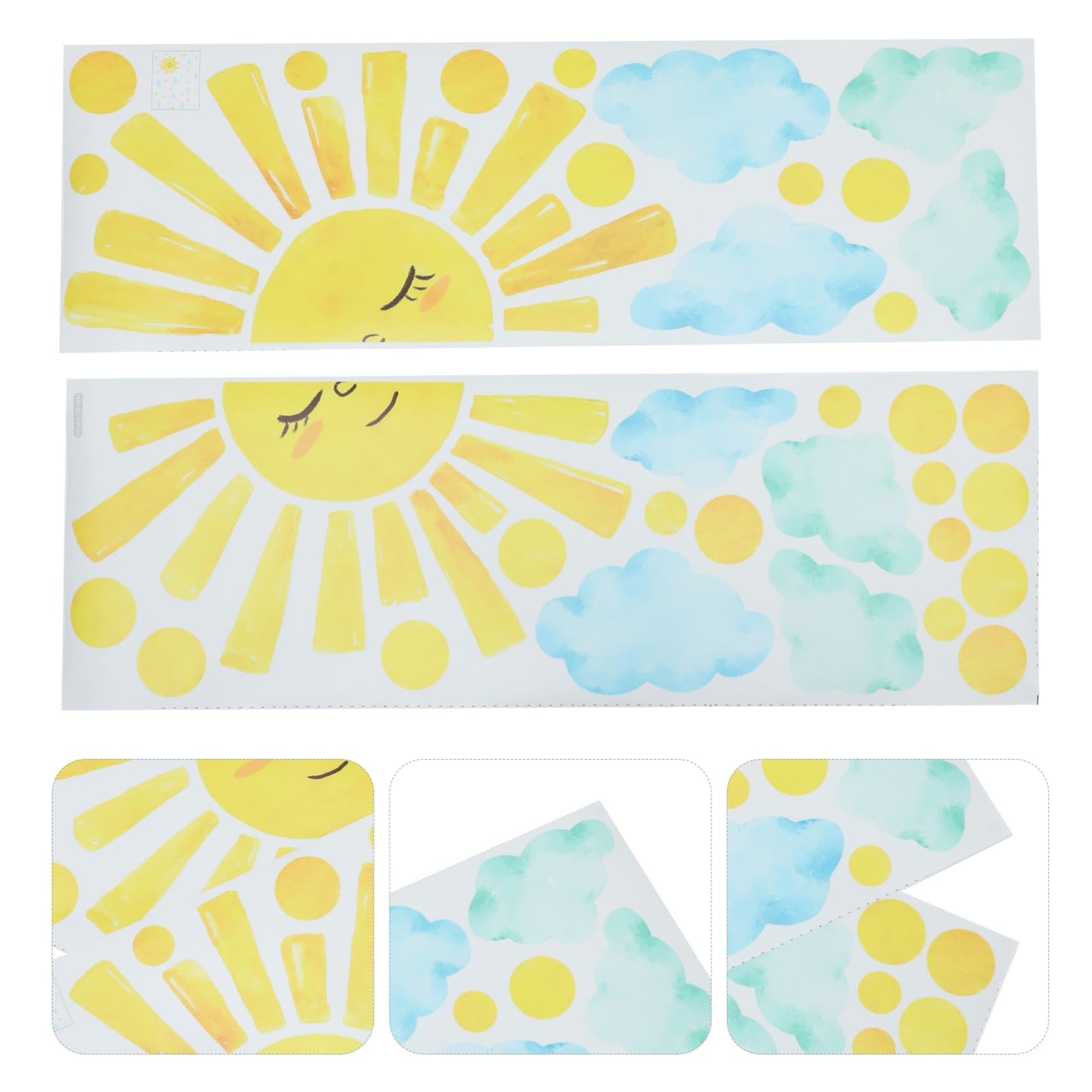 Housoutil 5 Sätze Wandaufkleber Baum-Tapete Wohnkultur Band Wandtattoos tropisches tapetenablöser wand sticker aufkleber wand boho style wandtattoo schlafzimmer Sonnenaufkleber PVC