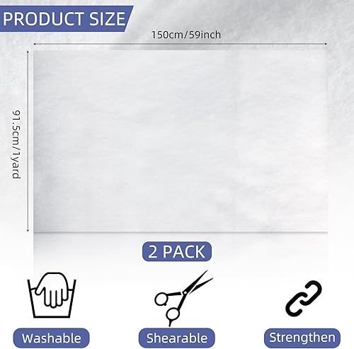 Miniatura 2 de Edredón de bateo de poliéster de 59 pulgadas para tapicería, tapicería, bateo para acolchar, manualidades y artes portátiles (4.9 ft x 2 yardas x