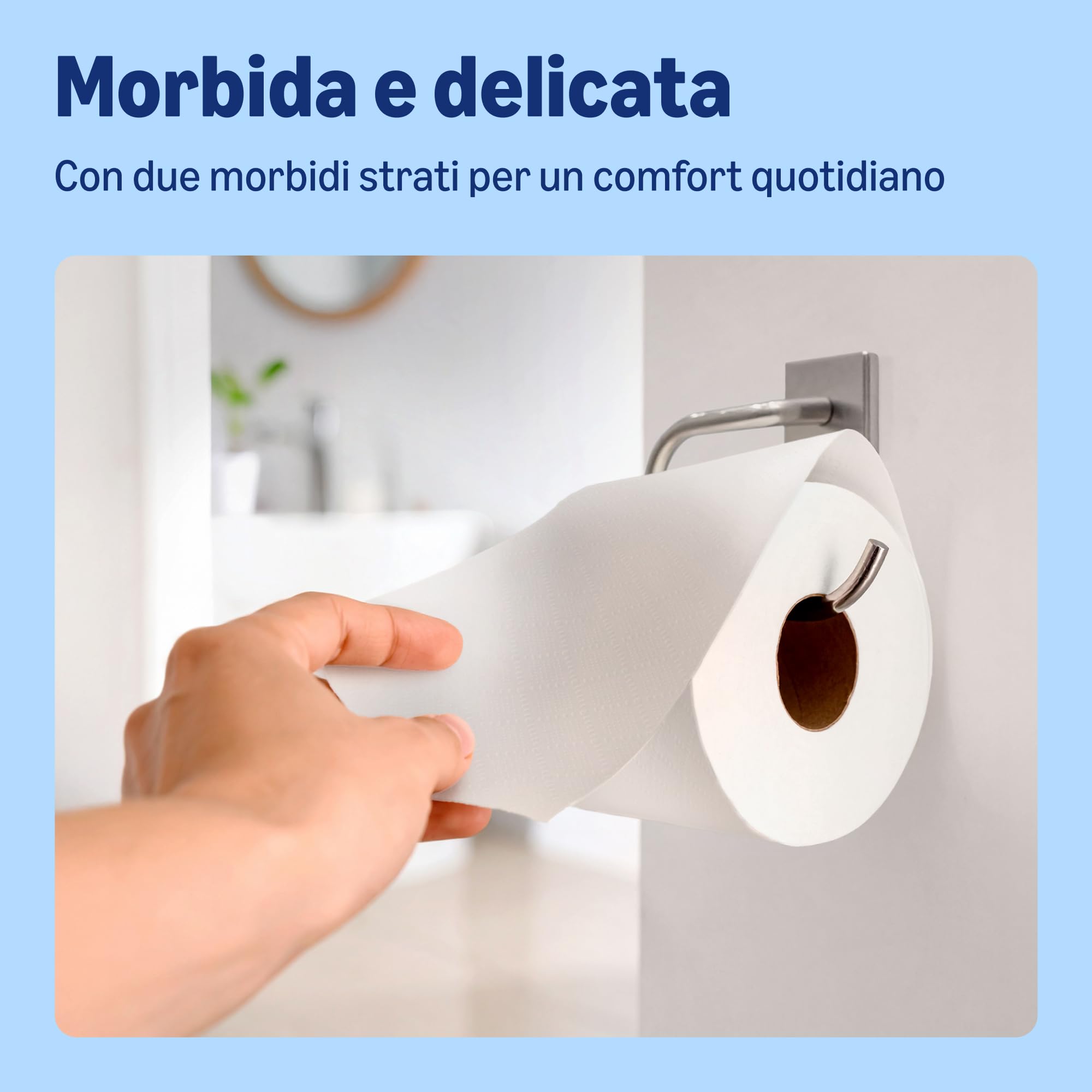 by Amazon - Carta igienica (maxi rotolo), 2 veli, trapuntata, morbida e delicata, 4 rotoli (1 confezione da 4), 500 strappi per rotolo, certificata FSC