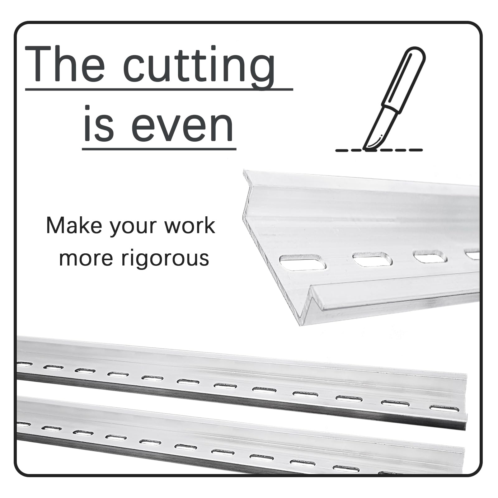 Long Automation Rails Snapklik.com : Silver Aluminum Rails, 2 Pack, 200mm Long X 35mm Wide X ...