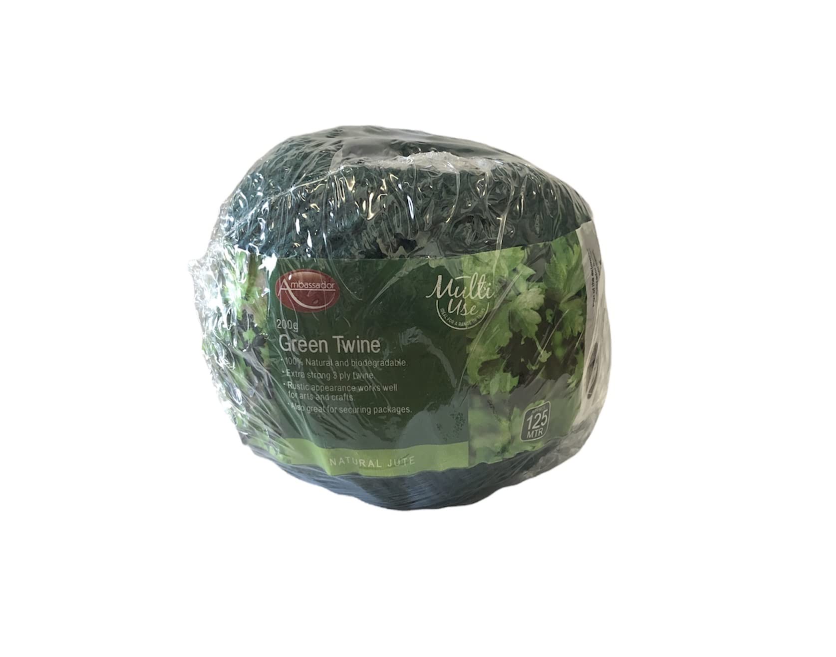 Traditional Garden String 125m Garden Twine Green Natural Jute 3 Ply Biodegradable