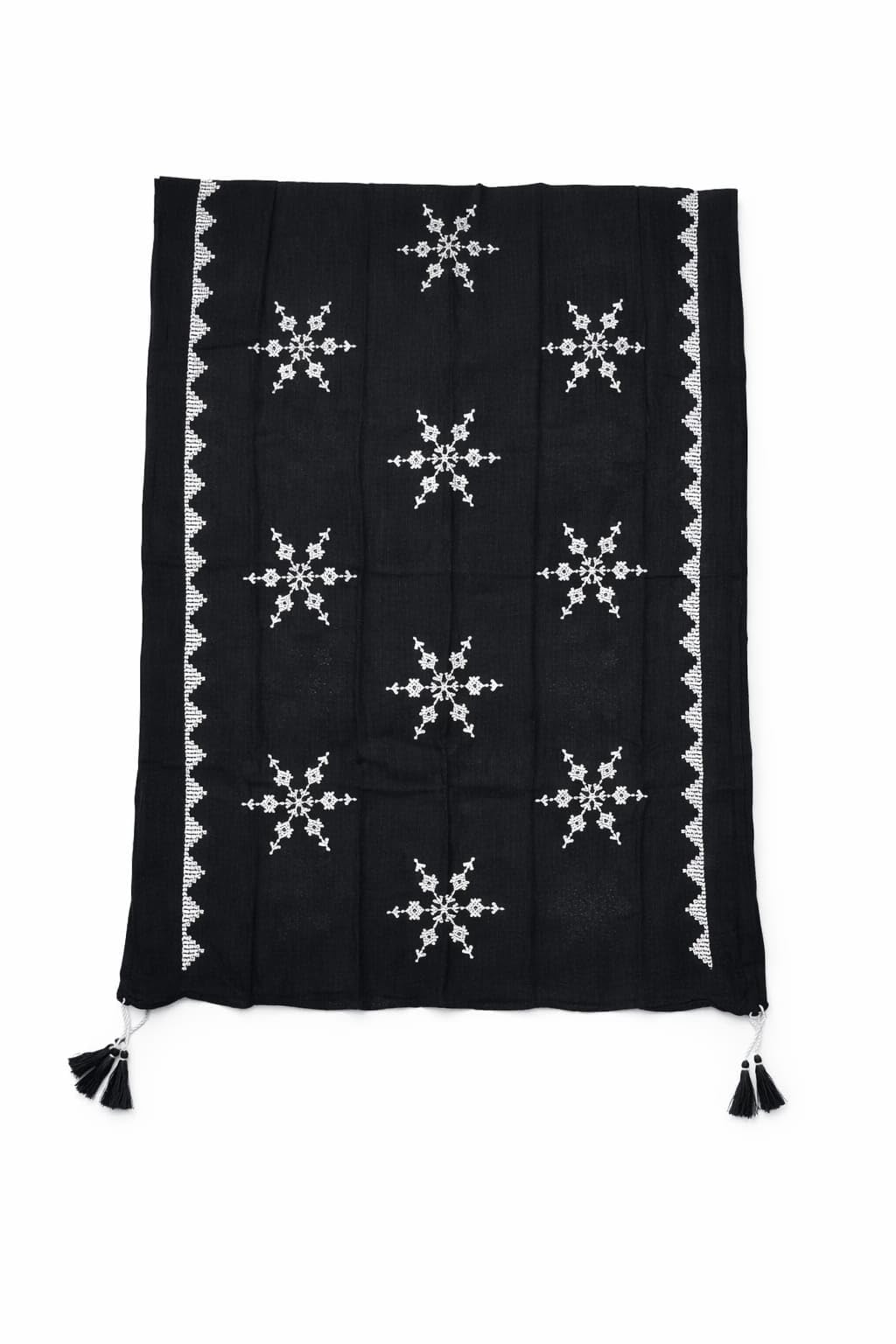 sahina dupatta Women Elegant Thread Work Scarf with Tassels | Soft Fabric Scarf-picture-42