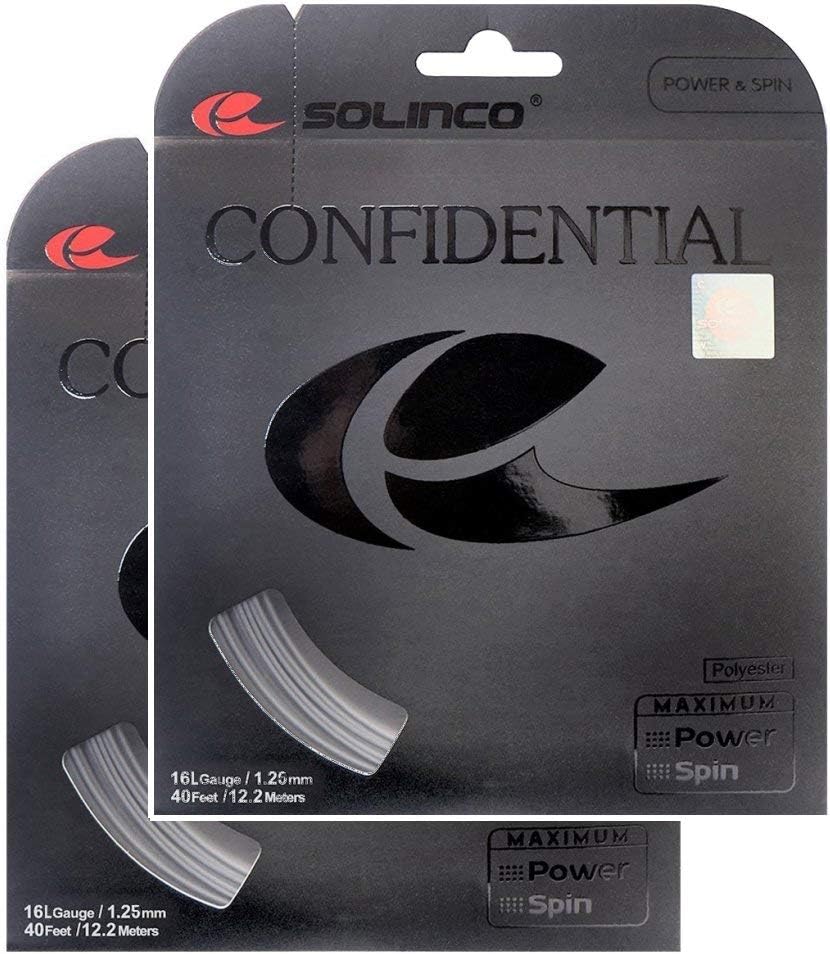 Solinco Confidential Tennis String - 2 Pack - Choice of Gauge (16,16L, 17, 18)