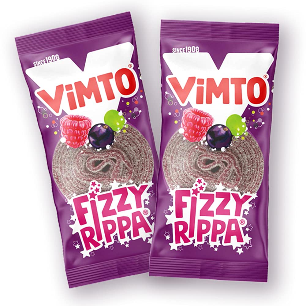Buy Vimto Fizzy RIPPA Flavoured Real Fruit JUICES Candy ROLL 38g Packs