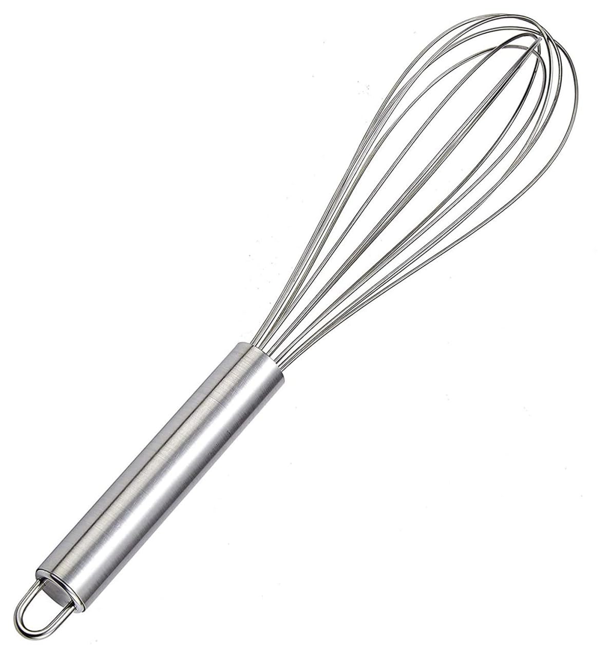 Black Olive Whisk – Stainless Steel Multi uses Balloon Shape Wire Whisk for Blending, Whisking, Beating, Cooking and Stirring, Milk Curd and Egg Manual Beater Kitchen Tool(20CM)