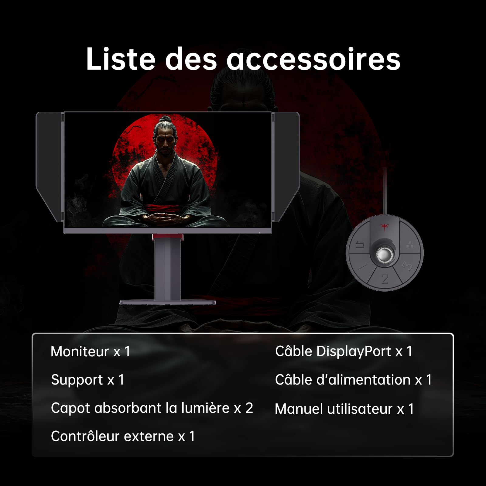 KTC Moniteur Gaming 24,1 Pouces 400Hz, Fast TN Panel, Temps de réponse 1ms, Contraste 1000:1, Pied réglable, Ports HDMI & DP Doubles, Couvre-écran Anti-éblouissement, Crochet intégré pour Casque