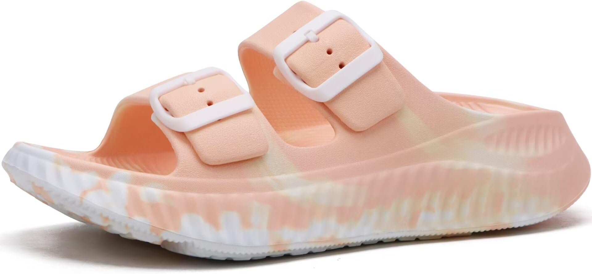 KuaiLu Womens Recovery Sandals With Comfortable Plantar Fasciitis Arch Support, Orthotic Adjustable Thick Cushion Sport Slides Reduces Stress on Feet, Joints & Back Post-Exercise