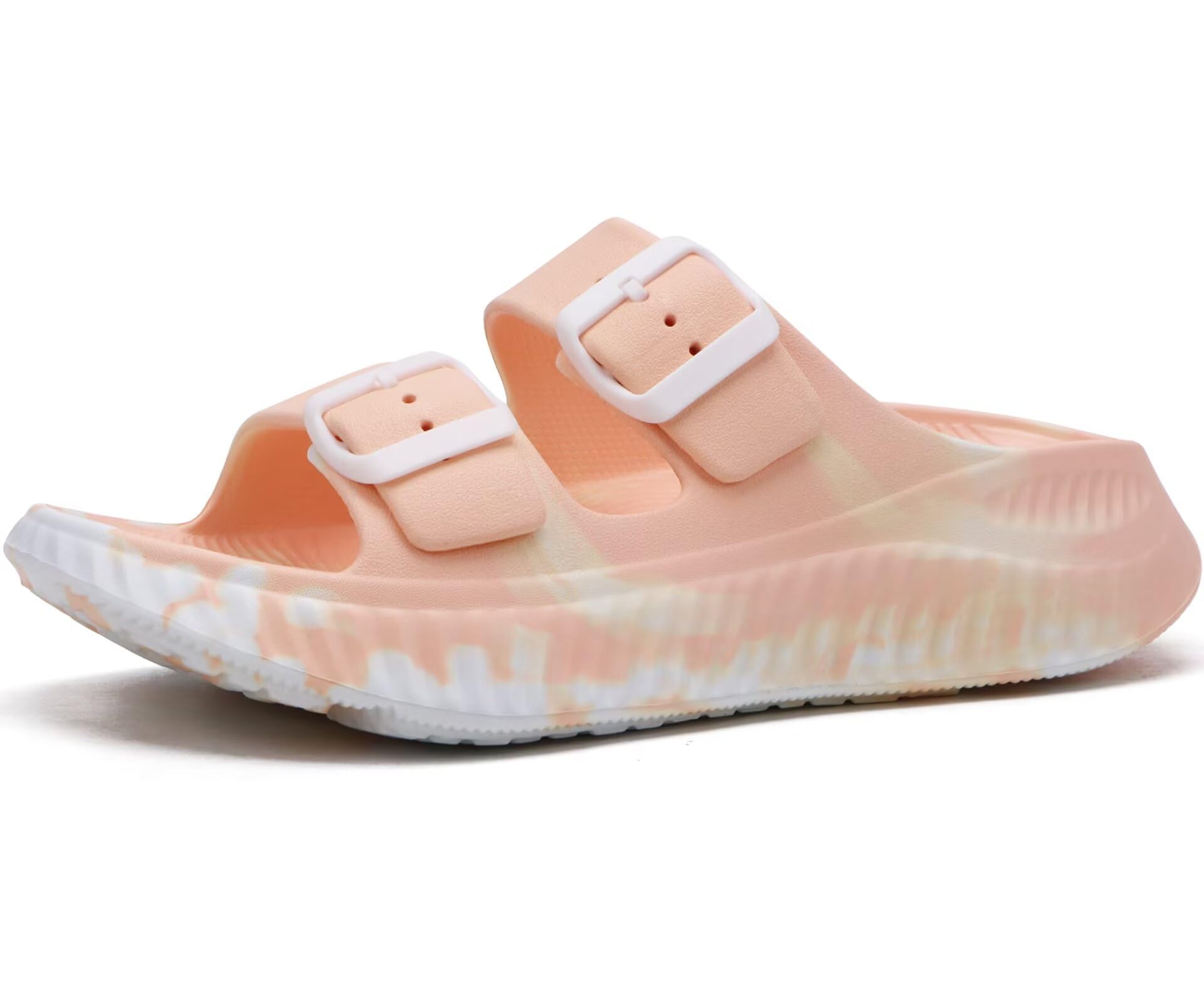 KuaiLu Womens Recovery Sandals With Comfortable Plantar Fasciitis Arch Support, Orthotic Adjustable Thick Cushion Sport Slides Reduces Stress on Feet, Joints & Back Post-Exercise