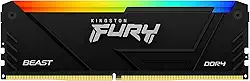 Kingston Memória de computador Fury Beast RGB 16GB 3200MT/s DDR4 CL16 DIMM KF432C16BB12A/16