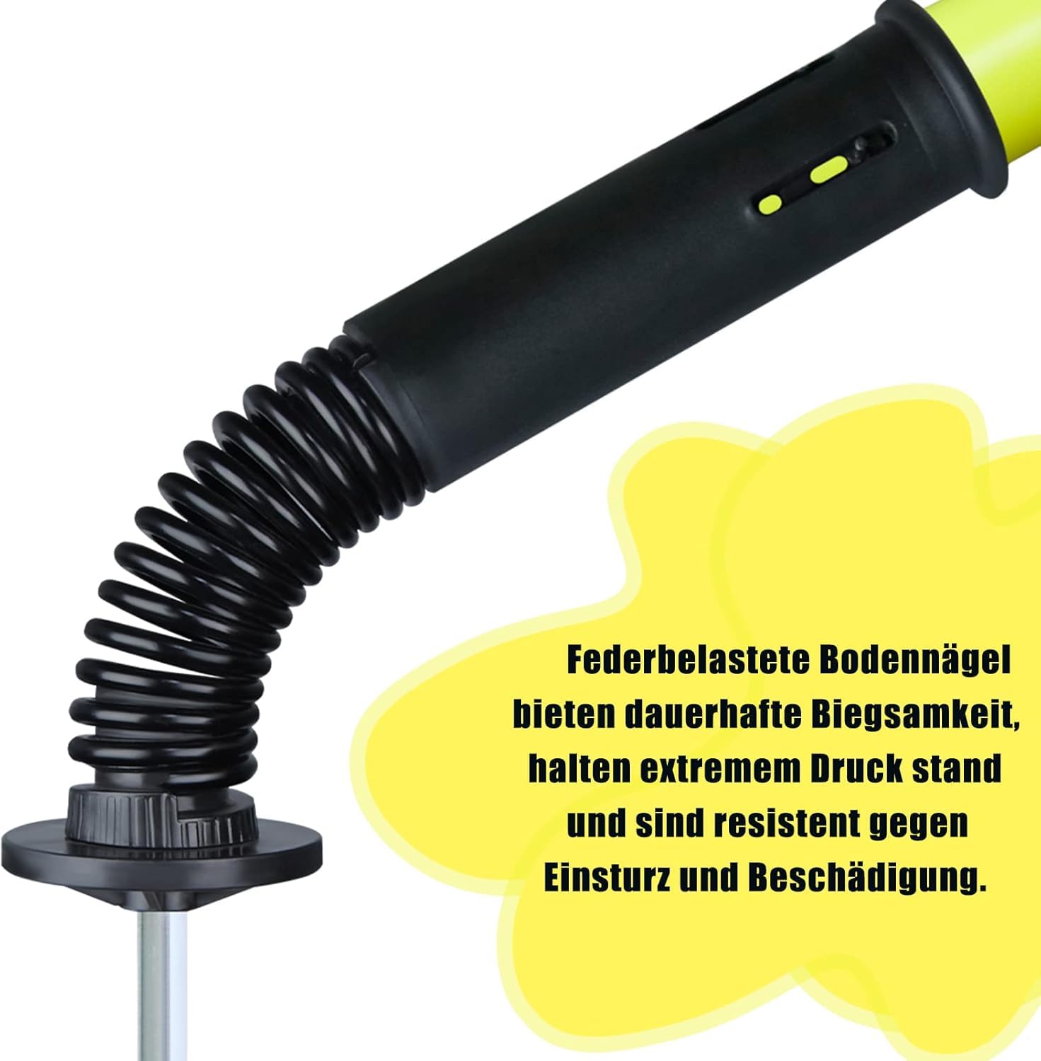 HENGMEI Slalomstangen Set aus 6 Slalom Stangen Fussball Trainingszubehör Hürdenstangen Agility Stangen Set Für Hunde Trainingsstangen mit Erdspieß und Tragetasche