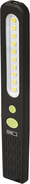 EMOS Rechargeable LED Work Light, SMD LED Workshop lamp with Boost Function, 2 x Magnet, max. 700 lm, 45 m Light Range, 1200 mAh Battery with 6 Hours of Illumination, USB Cable, 3 Light Modes