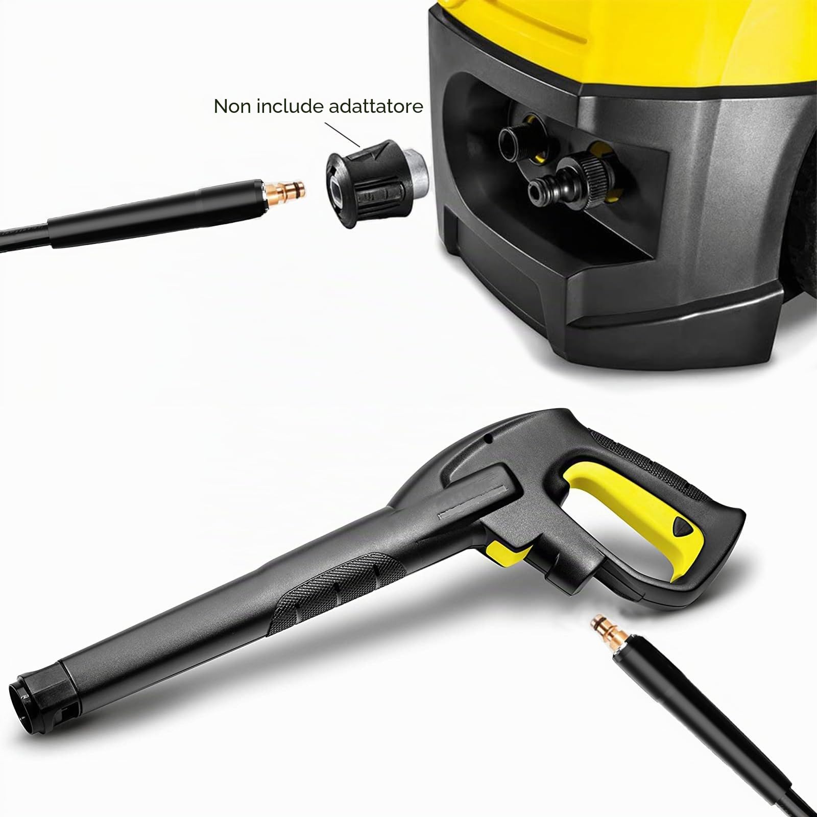 Monave 10m Tubo Compatible con Karcher K2 K3 K4 K5 K7 Idropulitrice, Tubo Flessibile ad Alta Pressione Accessori per Idropulitrici 180Bar Quick Connect
