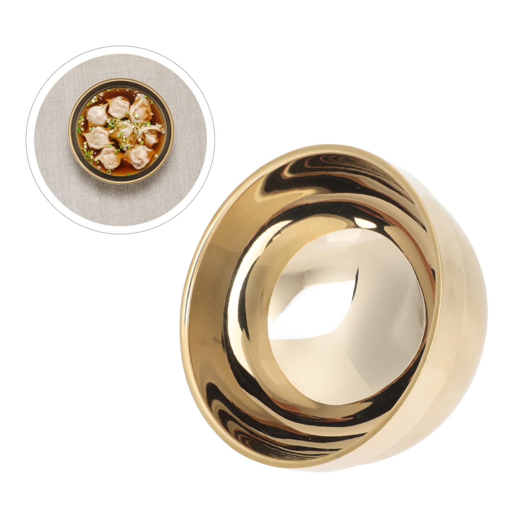 Cabilock Thickened Double Stainless Steel Noodle Bowl Multi Functional Food Storage for Home Restaurant Easy to Clean for Rice Soup Salads