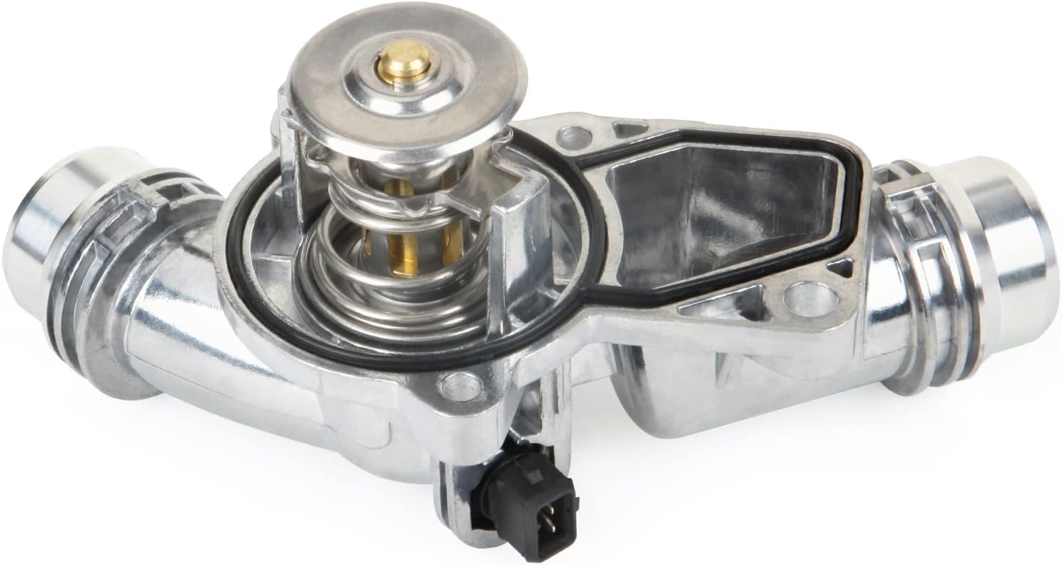 MITZONE Upgrade Aluminum Thermostat Assembly with Housing Compatible with BMW E46 E39 E60 E83 E53 E85 325i 330i 525i 530i X5 X3 Z3 Z4 Replace 11537509227