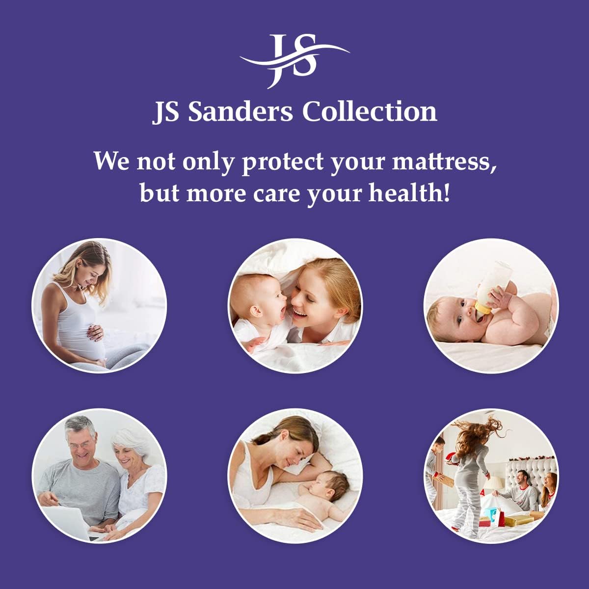 Split Head Mattress Protector for Adjustable or Half Split Beds - 100% Waterproof Terry Cotton, Vinyl Free, 15" Deep Pocket -39 Inch Split from The Top (Queen-39 Split, White)