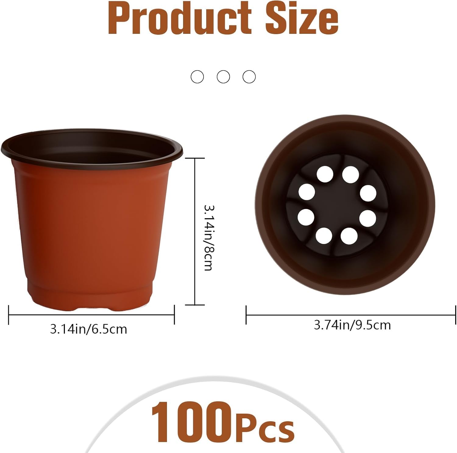 idea-station IBI vaso per piante in plastica [3 x 14 cm] - grigio