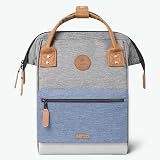 Cabaïa Wodoszczelny plecak – system MOLLE i modne wzornictwo dla mężczyzn i kobiet – wytrzymały nylon, wyściełany komfort – idealny do podróży, szkoły, pracy – szary, New York, Small 10L