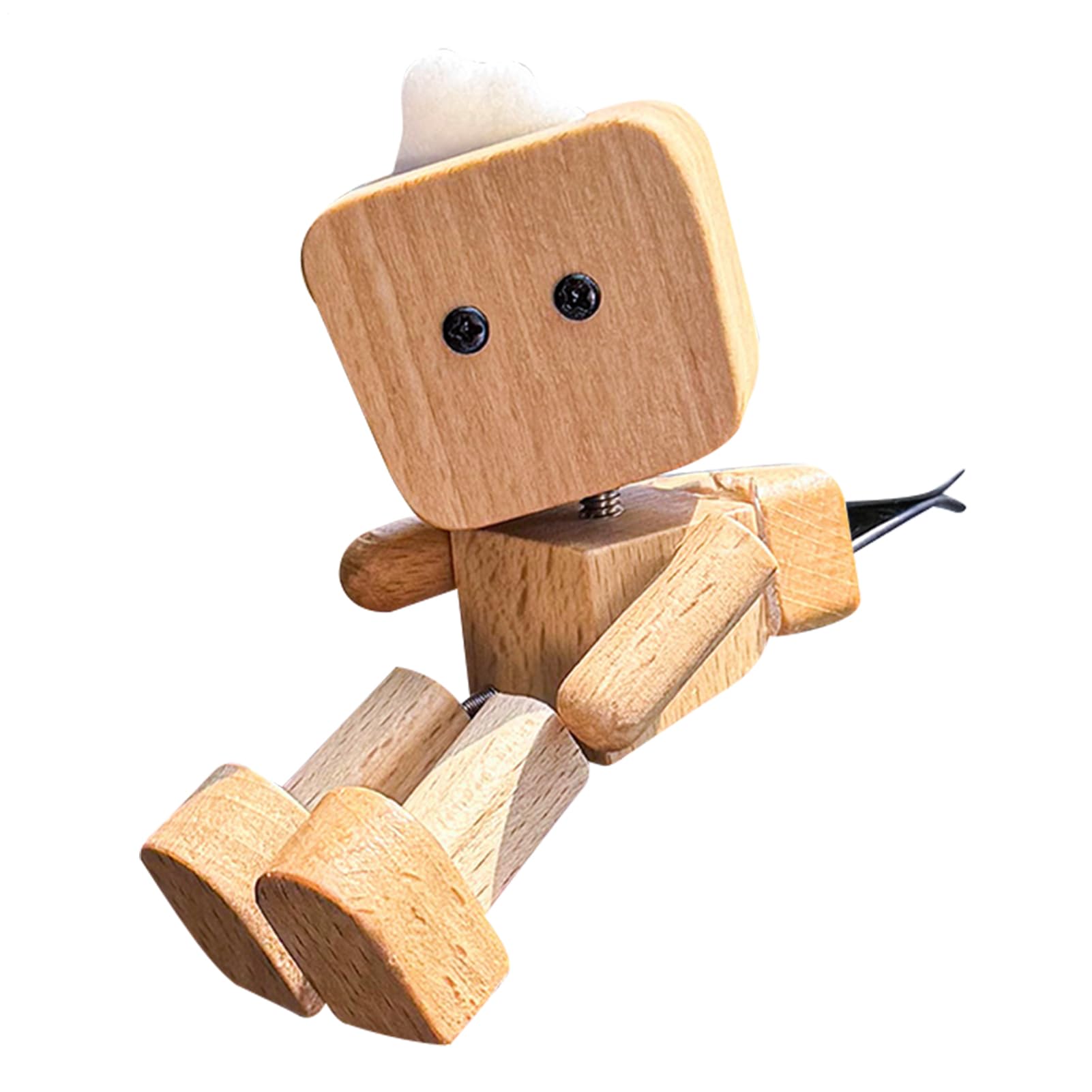 Décor de tableau de bord pour voiture ornement oscillant pieds en bois