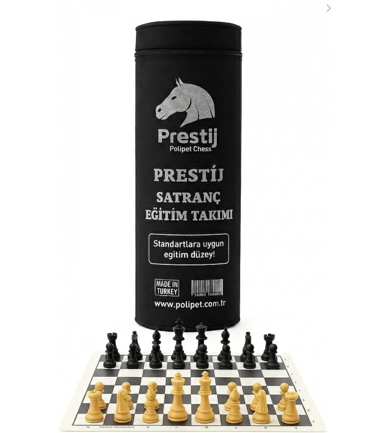 Prestij Rulo Satranç Takımı | Eğitim Satranç Seti Katlanabilir Biala Derisi Rulo | Plastik Taşlı | Taşıma Çantalı | Okul ve Turnuva Kullanımı İçin Uygun |