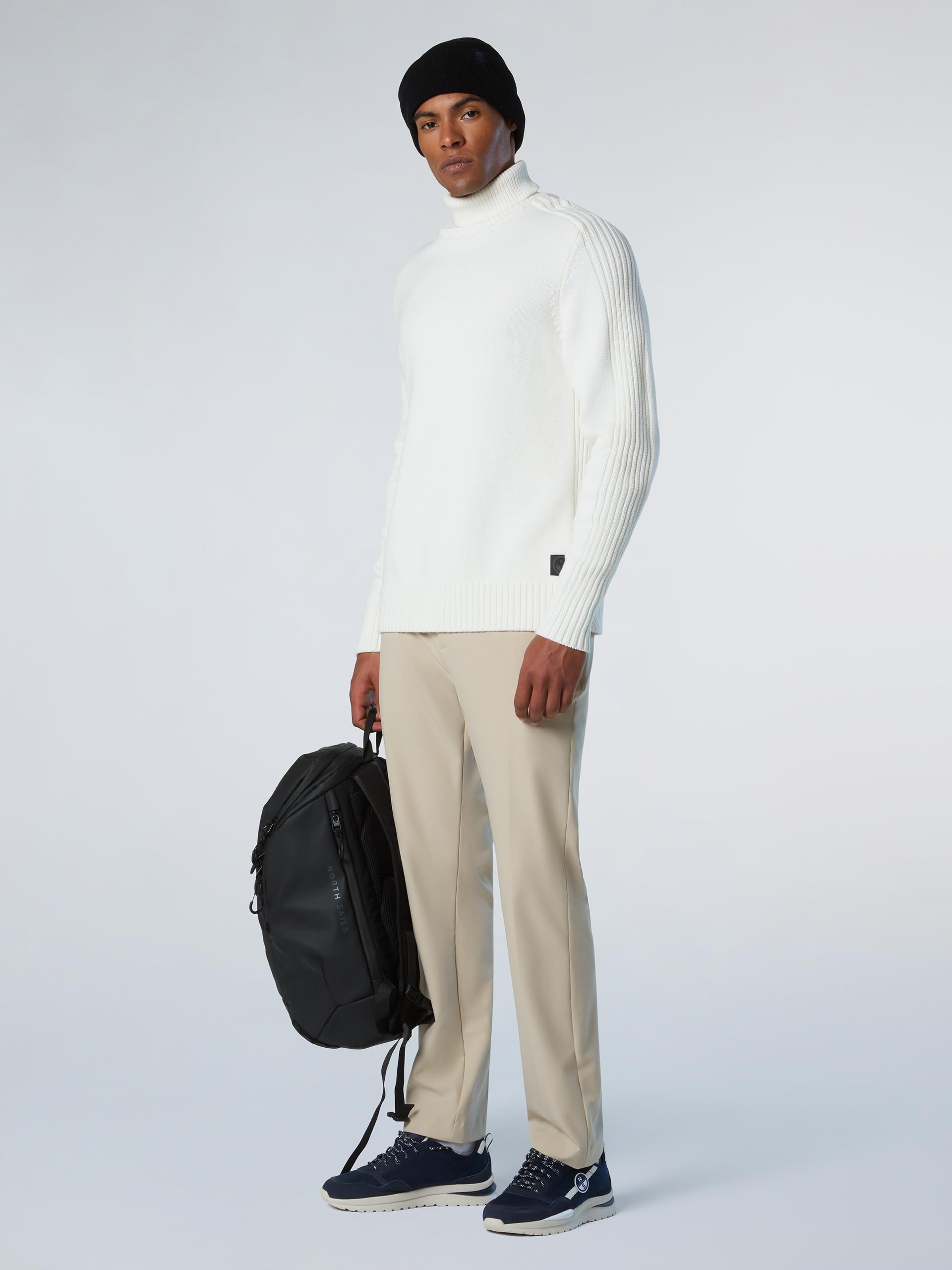 NORTH SAILS Maglione Uomo in Cotone Organico e Nylon con Collo Alto