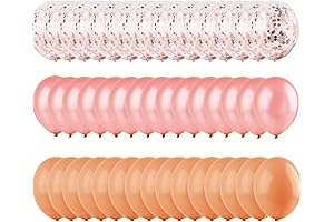 Rose Gold Confetti Balloons (Party Decoration 45-Pack)