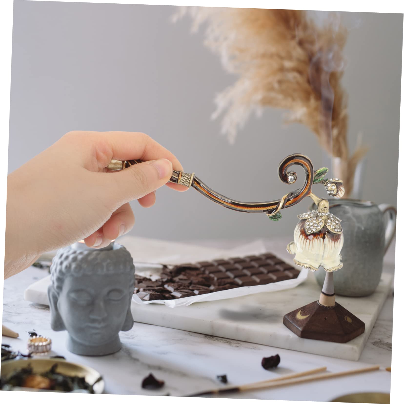 Spegnicandela A Manico Lungo In Metallo - 24 Cm, Design A Campana, Per Spegnere Candele Senza Versare Cera