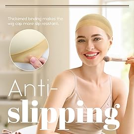 MYKURS Stocking Wig Cap for Women, Stretchy Nylon Hair Cap for Wig, Beige 24 PCS