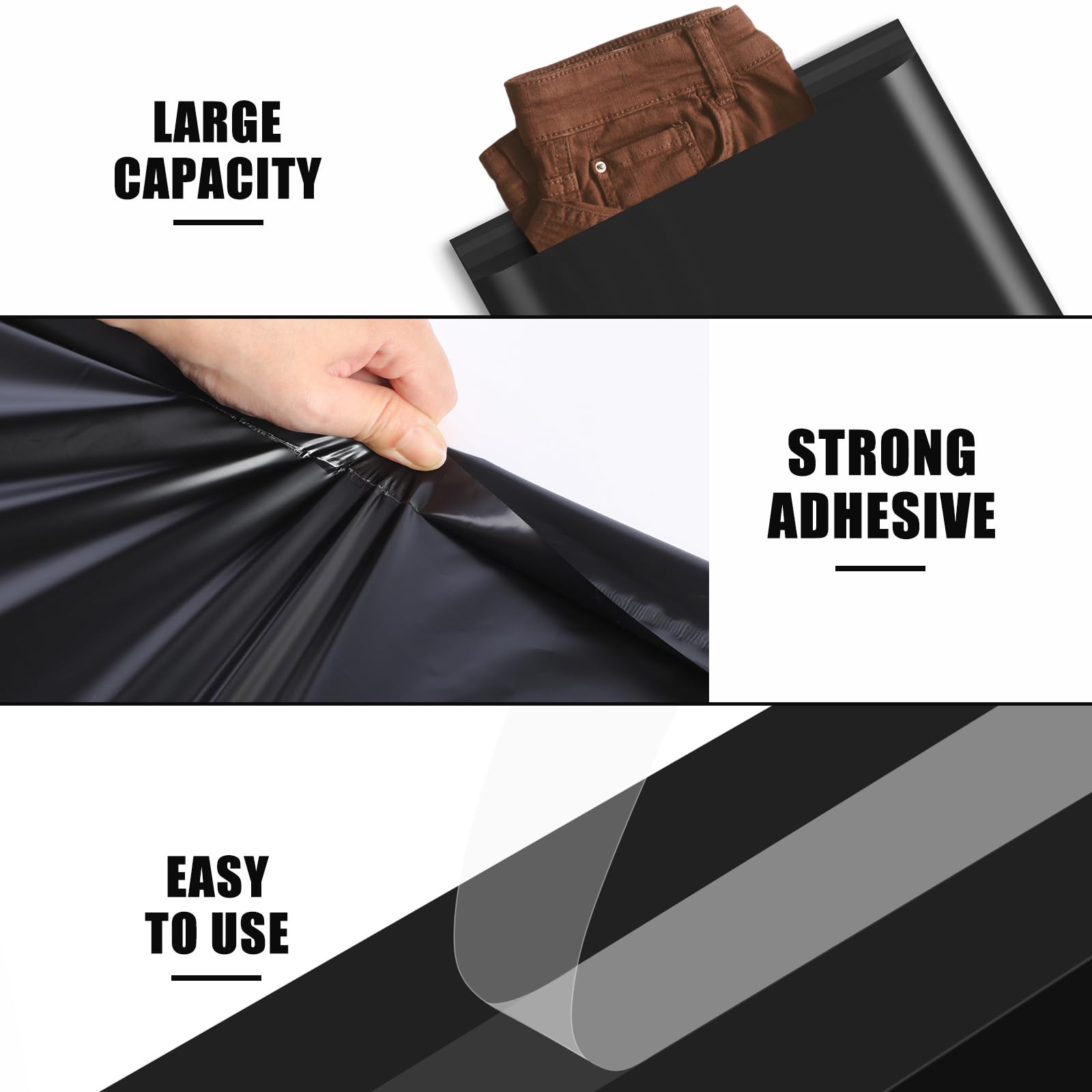 Cholemy 20 buste grandi in polietilene, 76 x 91 cm, resistenti agli strappi, autoadesive, impermeabili, schermate e antistrappo, buste postali