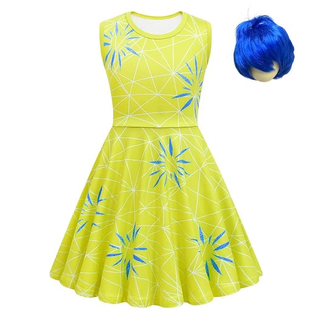 Lito Angels Vestido de Chica Alegre para Niñas Pequeñas, Amarillo, 2-3 Años