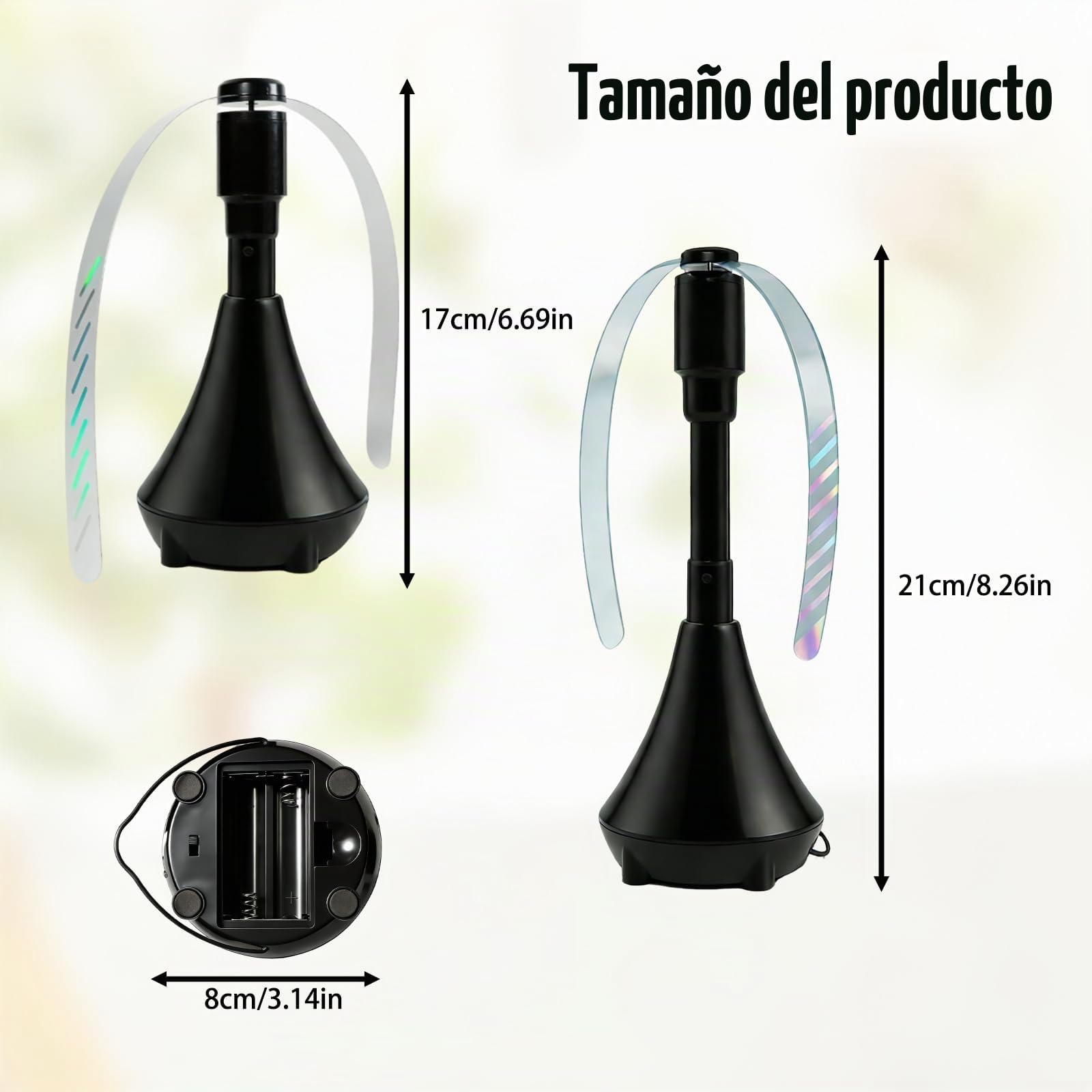 Ventilador Repelente de Moscas para Mesa, USB Espanta Moscas Exterior | Eléctrico Portátil Ahuyentador de Moscas, Plegable y Colgante, Protectores de Moscas Antimoscas, para Cocina Restaurante Mesa