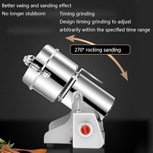 Miniatura 6 de Molinillo eléctrico de grano 700G, molino de hierbas de acero inoxidable, molinillo de hierbas tipo oscilante, cereales de alta velocidad, máquina