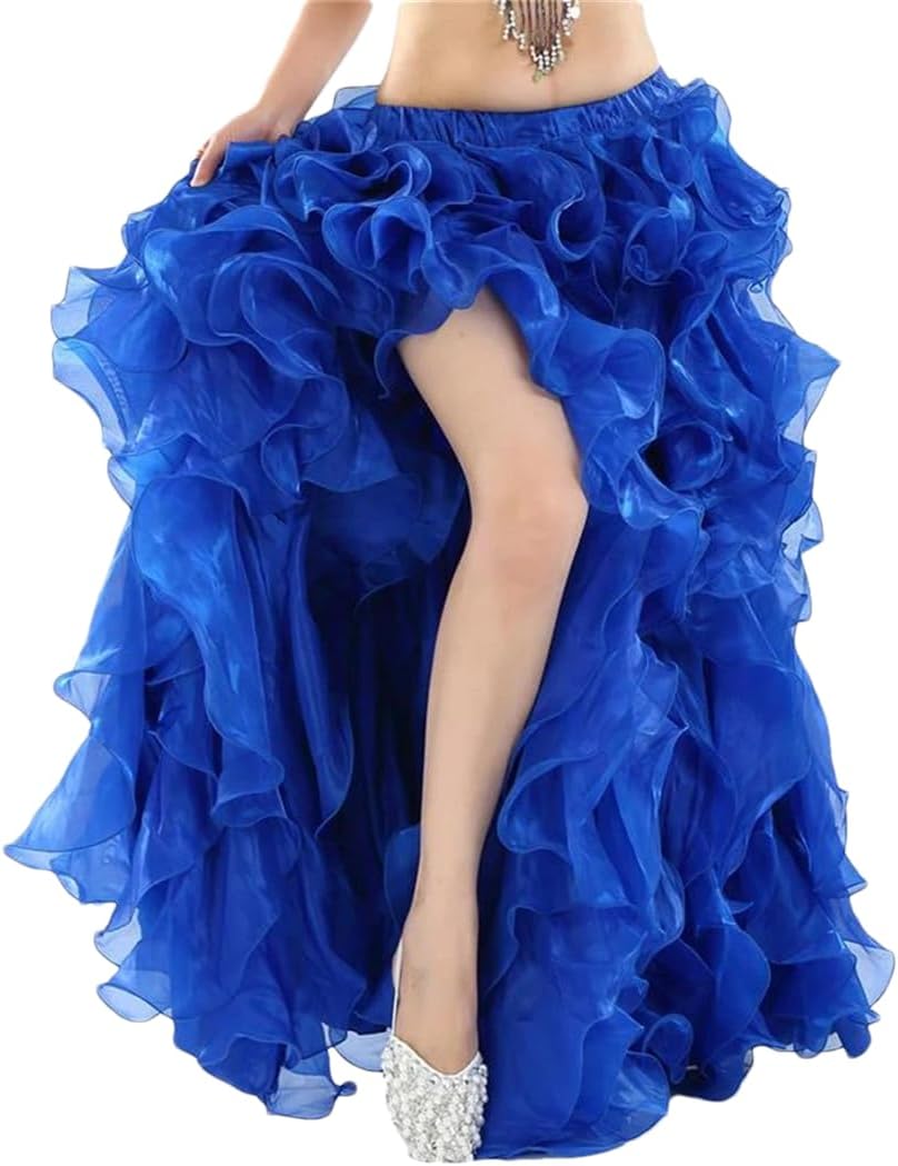 Sexy Split Chiffon Skirts Women Gypsy Flamenco Dance Skirts Dance Belly Dancing Long Skirt